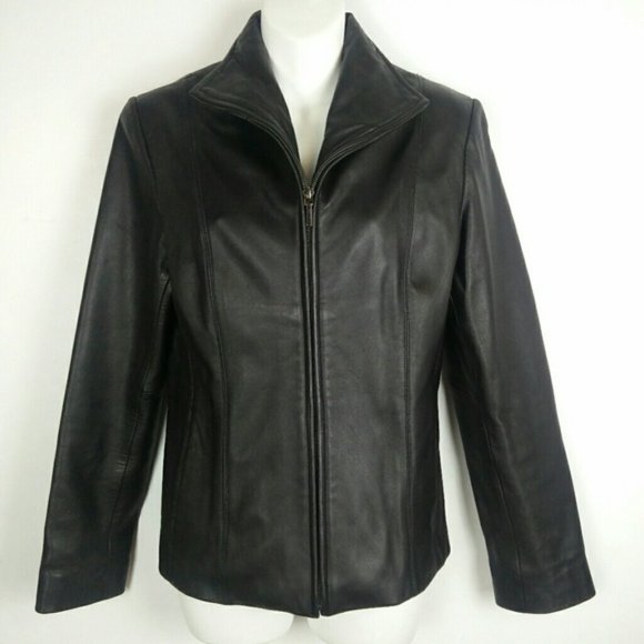 Wilsons leather lambskin M.Julian scuba jacket S - Picture 2 of 13